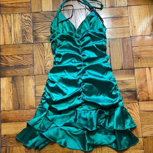 Jessica McClintock green backless dress size: 8P - Picture 4 of 5
